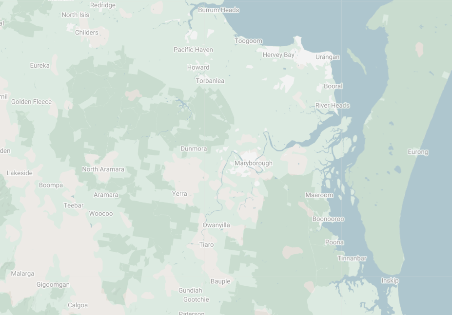 Map of serviced areas